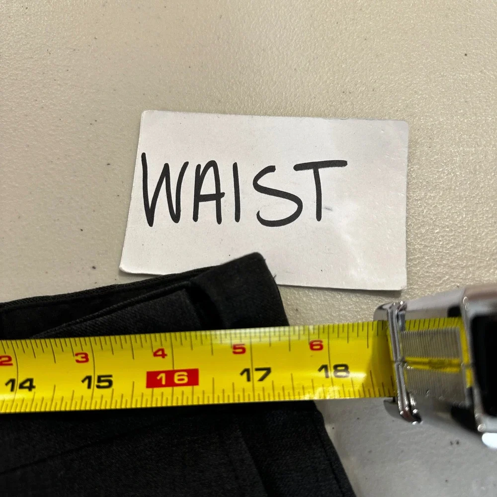 LL Bean Comfort Waist Mens 36W Wool‎ Dress Pants Grey Straight Business Tailored